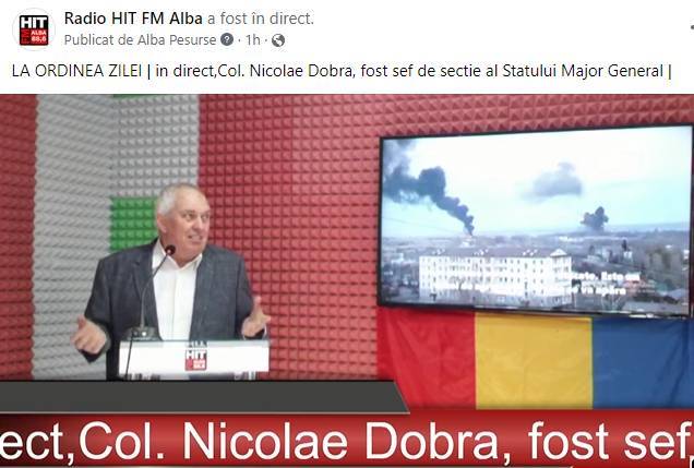 Video LA ORDINEA ZILEI Colonel Nicolae Dobra fost șef de secție al Statului Major General